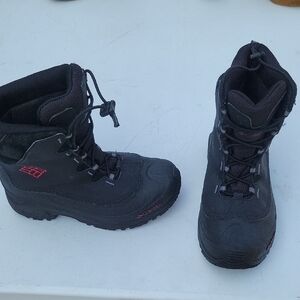 Columbia Kids Black and Red Outdoor Boots